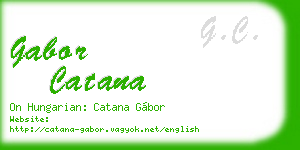 gabor catana business card